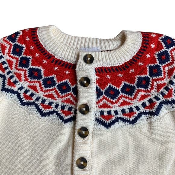 Hanna Andersson New in Bag Yuletide Fairisle Sweater Romper - Picture 2 of 9